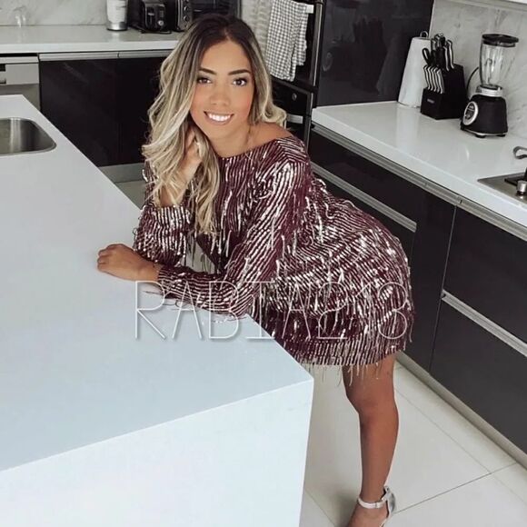 ZARA FRINGED SEQUIN DRESS - Picture 2 of 14